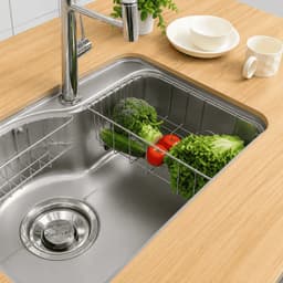 Chậu Rửa Bát NOBINOX LIKEN NL792D Inox 304 830x500mm Vân Linen Chống Xước Gờ Hạ Bậc Phụ Kiện Trượt Lòng Sâu 23cm 5