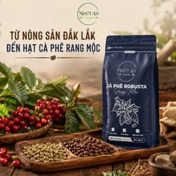 Cà Phê Hạt Robusta Đặc Sản Đắk Lắk - Hạt Cà Phê Đặc Sản Pha Phin, Pha Máy, Hương Thơm Tự Nhiên, Vị Đậm Đà  - Nhứt An 7