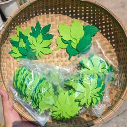 LÁ DẠ NỈ LÁ PHONG – LÁ HOA HỒNG 7–8CM – 50/30/20 LÁ PHỤ KIỆN HANDMADE – TRANG TRÍ – SCRAPBOOK – DIY, STEM 🍁🌹 3