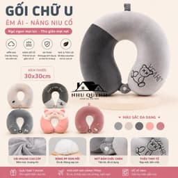Gối Chữ U Kê Cổ, Gối Kê Cổ Chống Đau Mỏi Vai Gáy Văn Phòng, Đi Máy Bay, Du Lịch Nhiều Màu 1