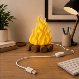 Đèn Decor Ngọn Lửa 3DLUXI, Đèn Ngủ, Decor Phòng Khách, Bàn Làm Việc In 3D Từ Nhựa PLA/PETG An Toàn 3