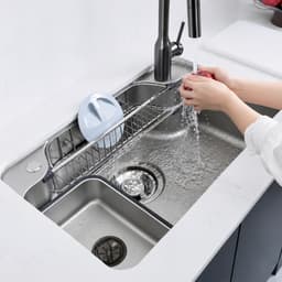Chậu Rửa Bát NOBINOX ARVO B085 Inox 304 Dày 1.2mm 850x500mm Lòng Sâu 225mm Vân Siêu Mịn Chống Xước Đủ Phụ Kiện 5