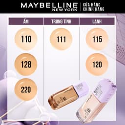Kem nền bắt sáng Superstay Lumi Matte 30H che phủ siêu nhẹ mặt Maybelline New York 35ml.( mới) 9