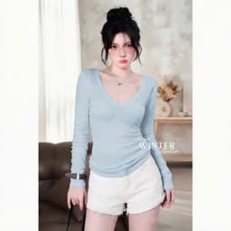 [ MỞ BÁN - PREMIUM ] Áo Thun Giấy Premium Vân Tuyết Hoa Cổ Rộng Nữ Thời Trang Ôm Dáng BYJANE - 704 7