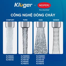 Vòi rửa bát Kluger KLF0009SC, Chống bắn nước thế hệ mới 9