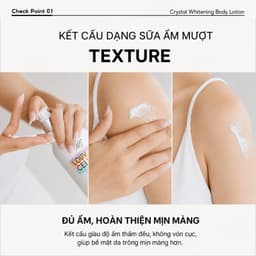 LOUVCELL Kem dưỡng trắng body Crystal Whitening Body Lotion 120ml - Hàng công ty, có VAT 5