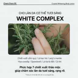 LOUVCELL Kem dưỡng trắng body Crystal Whitening Body Lotion 120ml - Hàng công ty, có VAT 7