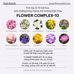 LOUVCELL Kem dưỡng trắng body Crystal Whitening Body Lotion 120ml - Hàng công ty, có VAT 8