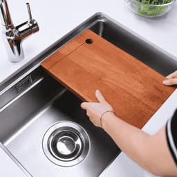 Chậu Rửa Bát 1 Hố NOBINOX LIRA NJ564D Inox 304 Dày 3.0+1.2mm 860x500mm Vân Linen Chống Xước Gờ Hạ Bậc Lòng Sâu 210mm 3