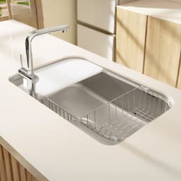 Chậu Rửa Bát Konox Tari 7851SM Inox SUS304 1 Hố Bề Mặt Mịn Lắp Âm/Lắp Dương Kèm Phụ Kiện Chính Hãng 8