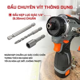 Máy Chuyên Vít Trượt Pin Fuho FH-VT75PRO, Lực Siết 75Nm, 24 Cấp Trượt, Gọn Nhẹ Tiện Lợi, Động Cơ Không Chổi Than 2