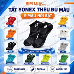 Tất Yonex thêu loại 1 đủ màu sắc - Chống mùi , mềm mại , thấm hút mồ hôi cực tốt 1