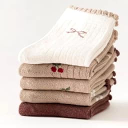 Bộ 5 Đôi Tất Chống Trượt Cho Bé Trai Bé Gái Cotton Mềm Mại, Tất Trẻ Em Dễ Thương Thoáng Khí 5