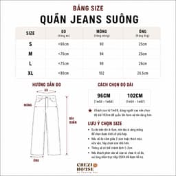 Quần Nữ Ống Suông Thêu Thỏ Nút Đinh CHEZI HOUSE – Form Đẹp, Dài 96–102cm, Ống 25cm Tôn Dáng #8413-19 – Đen, Trắng, Kem 7