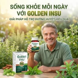 Viên uống tiểu đường Golden Insu Chính Hãng Cao Cấp Hộp 30 Viên ✅ Hạ an đường huyết chống biến chứng tiểu đường an toàn 1