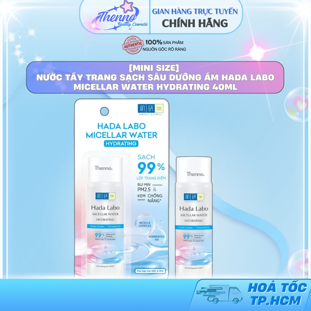 [Mini Size] Nước Tẩy Trang Sạch Sâu Dưỡng Ẩm Hada Labo Micellar Water Hydrating 40ml