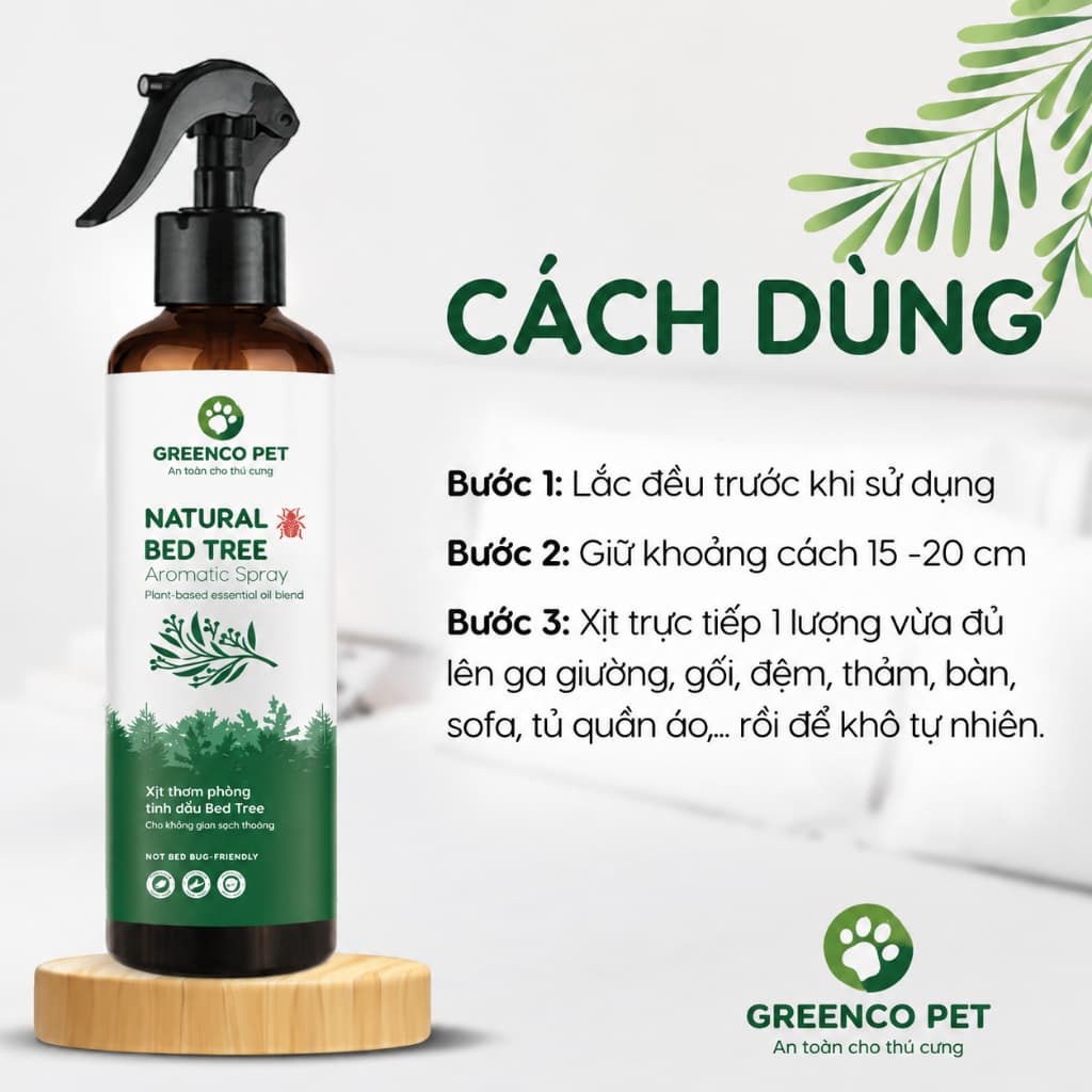 Xịt thơm cho chó mèo Greenco Pet 250ml - Body mist cho thú cưng sạch thơm, khử mùi hôi trên lông và da chó mèo