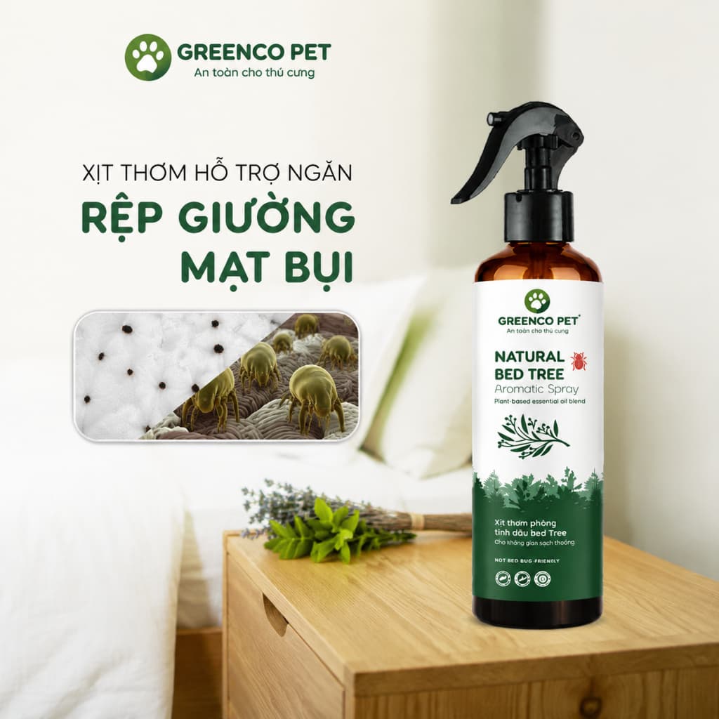 [COMBO 2] Bình xịt thơm phòng hỗ trợ ngăn rệp giường Natural Bed Tree ngăn ve bọ, mạt bụi thành phần tự nhiên