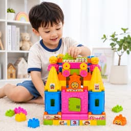 Đồ Chơi Xếp Hình Mầm Non Cho Bé Có Túi Xách, Bộ Lắp Ghép Cho Bé 3 - 5 Tuổi Hàng Việt Nam 3