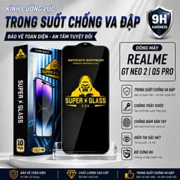 Kính cường lực Realme GT Neo 2 / Q5 pro cao cấp thế hệ mới full màn miếng dán bảo vệ màn hình điện thoại khi rơi va đập 1