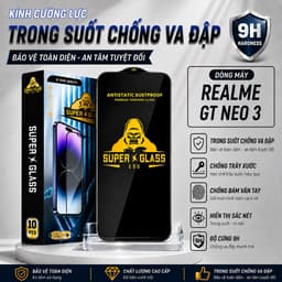 Kính cường lực Realme GT Neo 3 cao cấp thế hệ mới full màn miếng dán bảo vệ màn hình điện thoại khi rơi va đập 1