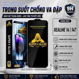 Kính cường lực Realme 14, 14t trong suốt cao cấp miếng dán bảo vệ màn hình điện thoại 1