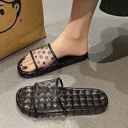 Dép nữ đi trong nhà 🌏FREE SHIP🌎 dép nhựa quai ngang đi trong nhà vệ sinh chống trơn trượt (Tuyển Sỉ) 3