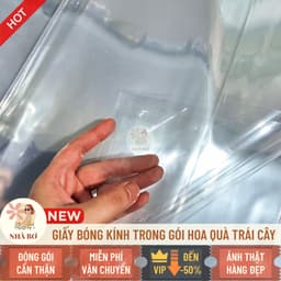 20 giấy bóng kính trong suốt gói hoa quà trái cây 54x54 trang trí handmade DIY 2