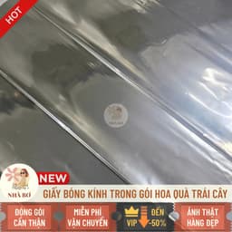 20 giấy bóng kính trong suốt gói hoa quà trái cây 54x54 trang trí handmade DIY 3