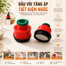 Đầu Sen Tăng Áp 1000 Lỗ – Vòi Sen Phun Tia Siêu Mịn, Dòng Nước Đều, Tiết Kiệm Nước, Ren 21 Dễ Dàng Lắp Đặt 1