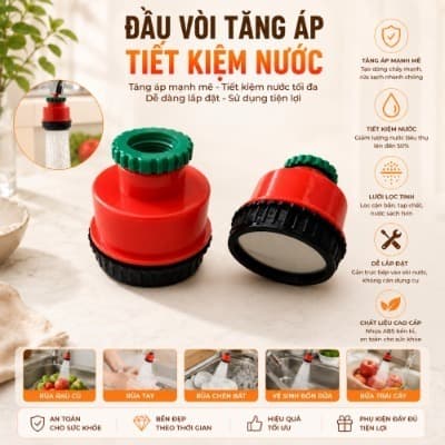 Đầu Sen Tăng Áp 1000 Lỗ – Vòi Sen Phun Tia Siêu Mịn, Dòng Nước Đều, Tiết Kiệm Nước, Ren 21 Dễ Dàng Lắp Đặt
