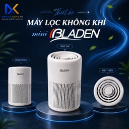Máy Lọc Không Khí Mini Cao Cấp BLADEN – 2in1 Lọc Bụi Mịn, Khử Mùi, Khuếch Tán Tinh Dầu Cho Phòng Nhỏ 3