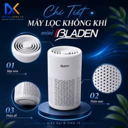 Máy Lọc Không Khí Mini Cao Cấp BLADEN – 2in1 Lọc Bụi Mịn, Khử Mùi, Khuếch Tán Tinh Dầu Cho Phòng Nhỏ 4