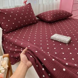 Ga Gối 3 món cotton dệt Chất liệu mềm mịn,thoáng mát sợi vải mượt, thấm hút tốt, giặt lên vẫn mềm 1