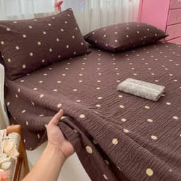 Ga Gối 3 món cotton dệt Chất liệu mềm mịn,thoáng mát sợi vải mượt, thấm hút tốt, giặt lên vẫn mềm 8