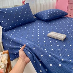 Ga Gối 3 món cotton dệt Chất liệu mềm mịn,thoáng mát sợi vải mượt, thấm hút tốt, giặt lên vẫn mềm 7