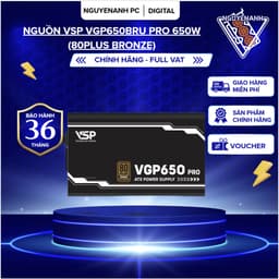 [Full Vat] Nguồn VSP VGP650BRU PRO 650W (80Plus Bronze) - bh 36 tháng 1