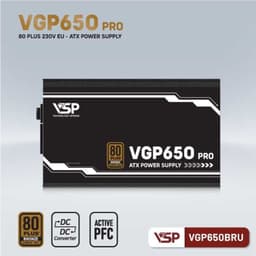 [Full Vat] Nguồn VSP VGP650BRU PRO 650W (80Plus Bronze) - bh 36 tháng 2