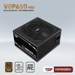 [Full Vat] Nguồn VSP VGP650BRU PRO 650W (80Plus Bronze) - bh 36 tháng 4