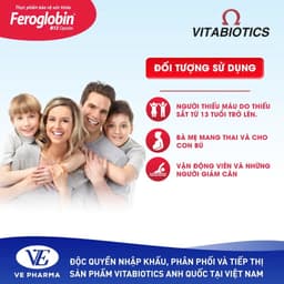 TPBVSK Vitabiotics FEROGLOBIN B12 Capsules Bổ Sung Sắt, Kẽm, Axit Folic, B6 Hỗ Trợ Tăng Khả Năng Tạo Máu, 30 Viên 5