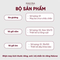 [Tencel Blend] Bộ Ga Gối 4 Món Nệm cao 21-30cm Haluna – Mềm, Mịn, Mát, Không Xù Lông 3
