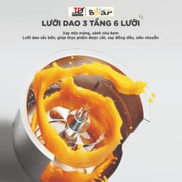 Máy Xay Ăn Dặm Bear BFM-045KN, 0.35Lit - 450w, Công nghệ hơi nước đa điểm 720° - Hẹn giờ và giữ ấm tiện lợi 8