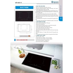 (Quạt sên, bụng nhựa)Bếp từ đôi BUCHEN 779SM | Nhập khẩu nguyên chiếc Đức | Kính Đức | Bảo hành 3 năm 5