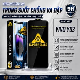 Kính cường lực Vivo Y03 4G thế hệ mới full màn miếng dán bảo vệ màn hình điện thoại khi rơi va đập 1