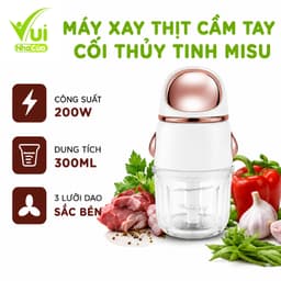 Máy Xay Thịt Cầm Tay Cối Thủy Tinh Công Suất 200W GD108 - Máy Xay Thực Phẩm Mini Thủy Tinh Cao Cấp 1