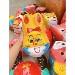 Mặt nạ giấy bồi DIYDECORSG, mặt nạ hình con vật ngộ nghĩnh, mặt nạ truyền thống cho bé 9