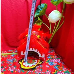 Đầu múa lân kim sa DIYDECORSG, mắt chớp đèn LED 7 màu, đầu lân Trung thu cho bé, trang trí Tết lễ hội 9