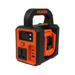 Bộ chuyển nguồn HUKAN G2-INI2102LI, Chuyển pin 21V - 220V, Tích hợp đèn LED - cổng sạc USB/Type-C 3