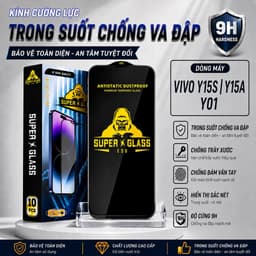 Kính cường lực Vivo Y15S / Y15A / Y01 cao cấp full màn miếng dán bảo vệ màn hình điện thoại 1