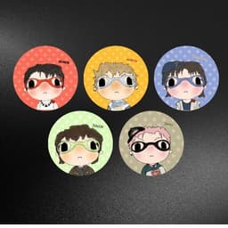 Huy hiệu-Pin cài Cortis CHIBI đáng yêu, 4,4cm sắc nét_Lime 1